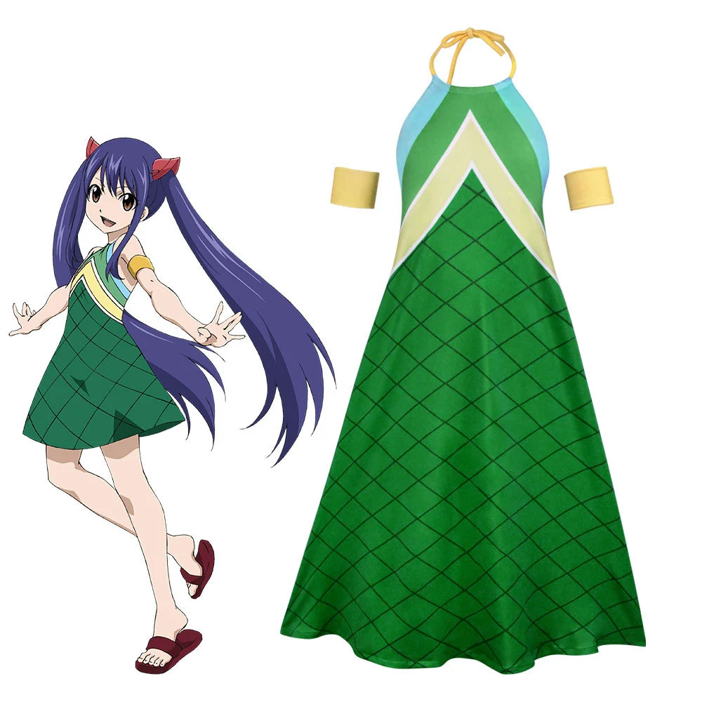 

Anime Fairy Tail Cosplay Costume Wendy Marvell Adult Women Cosplay Costume Halloween Christmas parties Fancy suit