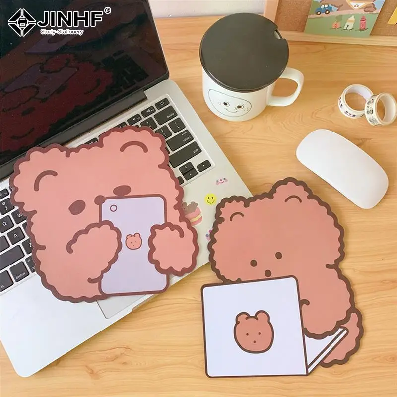 

Antislip Kawaii Cute Bear Mouse Pad Desk Big Mat Pads Cup Mat Cartoon Waterproof Office Home Decor Table Mat for Girls Boys