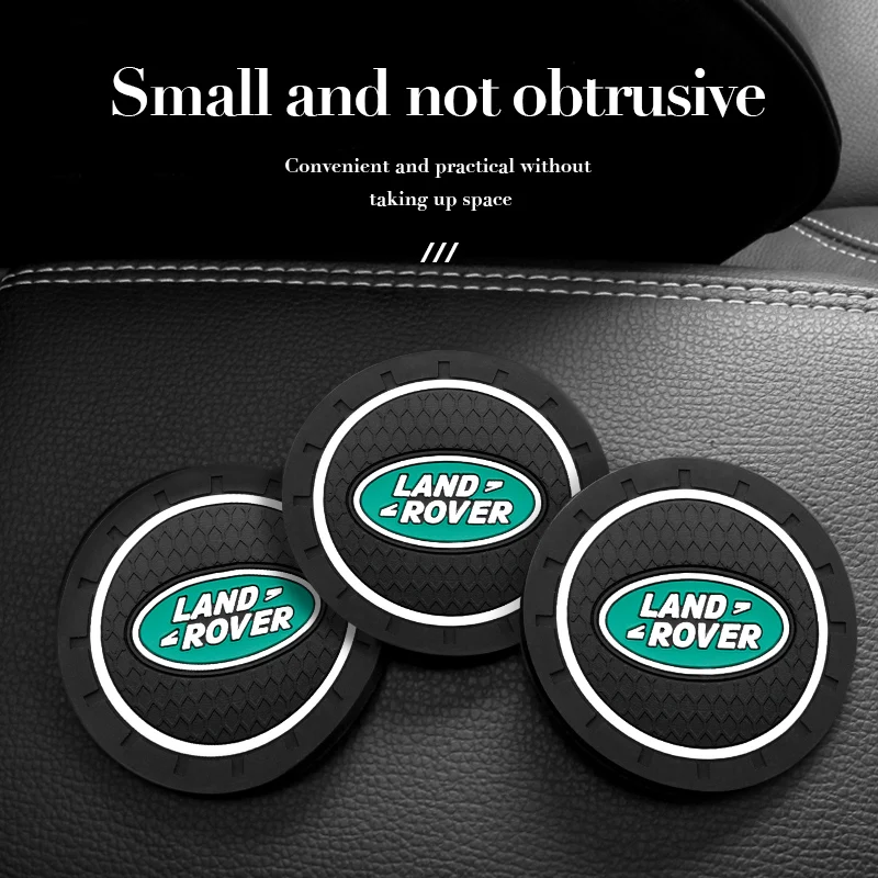 

2pcs Car Coaster Pad Water Cup Non-Slip Silicone Mat For Land Rover 4 Range Discovery Freelander l320 l322 l405 lr2 lr3 n2 Sport