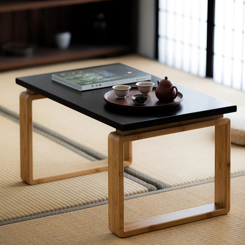 

Japanese-style floating window balcony small tea table Modern simple household tea room coffee table tea table dry bubble table