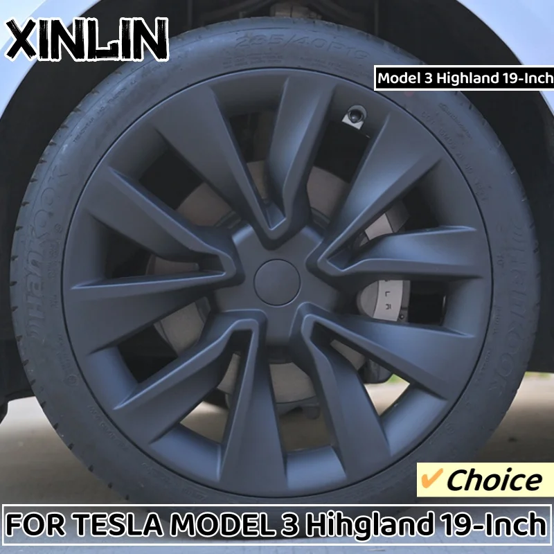 4 шт. 19-дюймовая крышка колеса для Tesla Model 3 Highland 2024 колпаки ступиц сменная полная