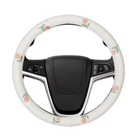 bear cartoon steering wheel cover universal 15 inch steering wheel cover cute auto interior decor for women girls soft and