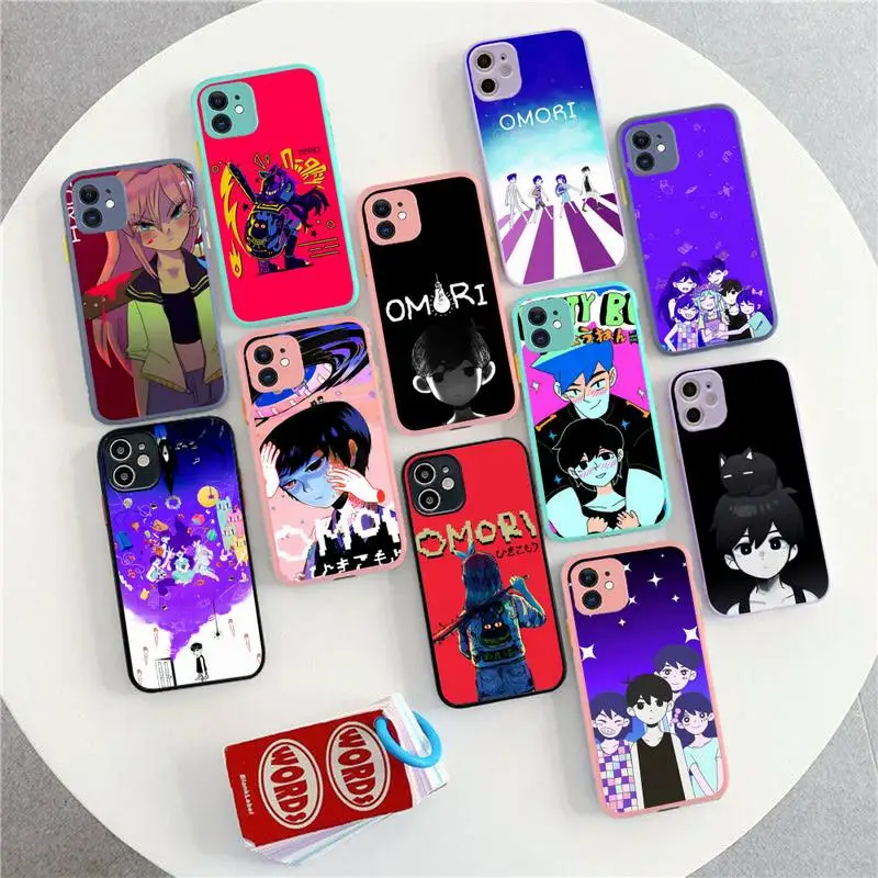 

Flame Hot Omori Rpg Game Phone Case for iPhone 14 11 12 13 Mini Pro Max 8 7 Plus X XR XS MAX Translucent Matte Cover
