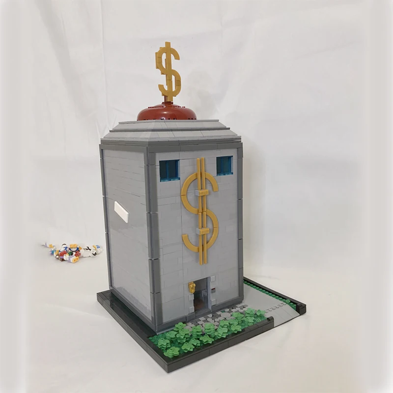 Фото 2253 детали MOC Модель денежного ящика Скруджа МакДака Disney, строительные блоки, рождественский подарок, сборная модель для демонстрации, образовательная художественная коллекция №1