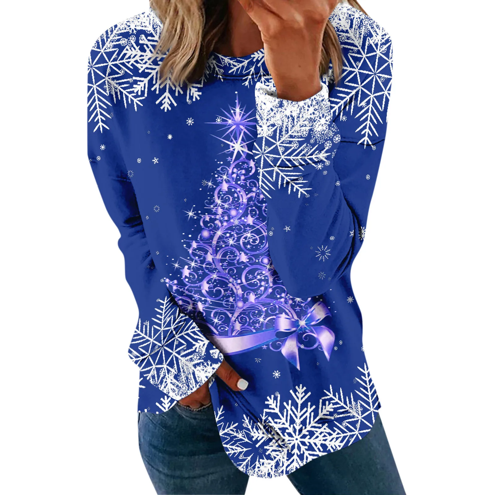 

Женская футболка с круглым вырезом, длинным рукавом реглан