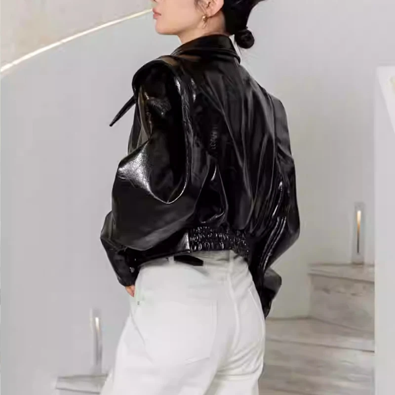 Винтажная уличная одежда женские куртки из натуральной овчины модные