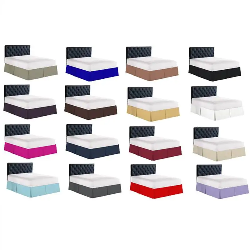 European-Sle Simple Hotel Bed Skirt Single Piece Solid Dustproof Bedspread Apron Foreign Trade Bedding |