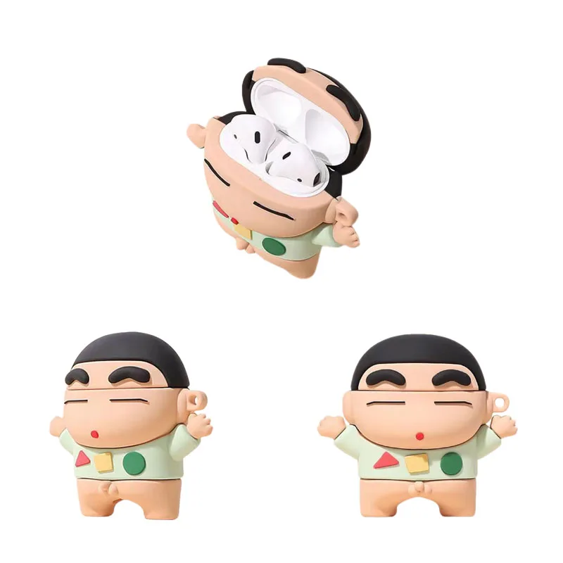 

Kawaii Sanrio Crayon Shin-Chan Cartoon Airpods 1/2/3Pro Bluetooth Earphone Protective Case Anti-Fall Portable Digital Around