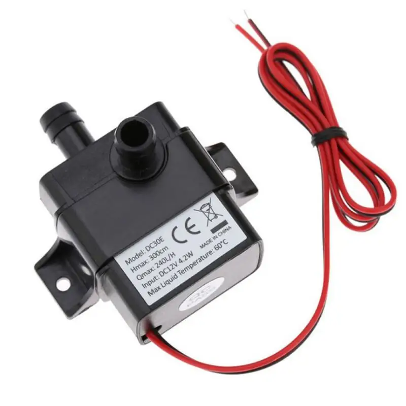 

240L/H pump DC 12V 24V brushless motor circulating submersible pump 4.8W sprinkler pool pump super quiet black solar pump