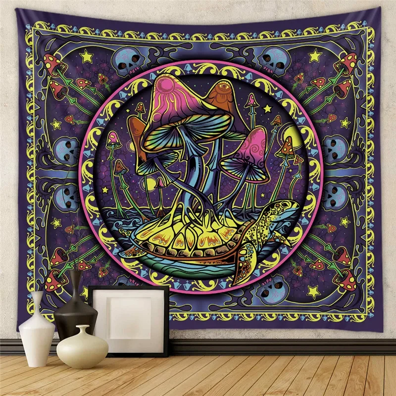 

Psychedelic Mushroom Bohemian Tapestry Modern Home Decorative Aesthetic Wall Hanging Tapestries Bedroom Wall Cloth