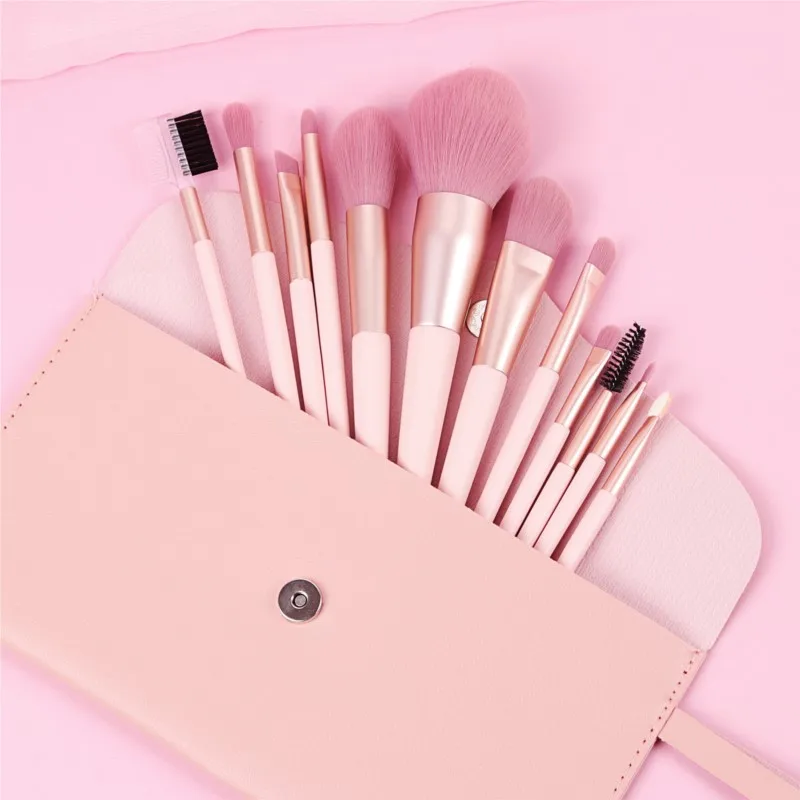 

7pc/12pc Makeup Brush Pink Color Brush Set Foundation Brush Eye Shadow Brush Makeup Tool brochas maquillaje Newest Design