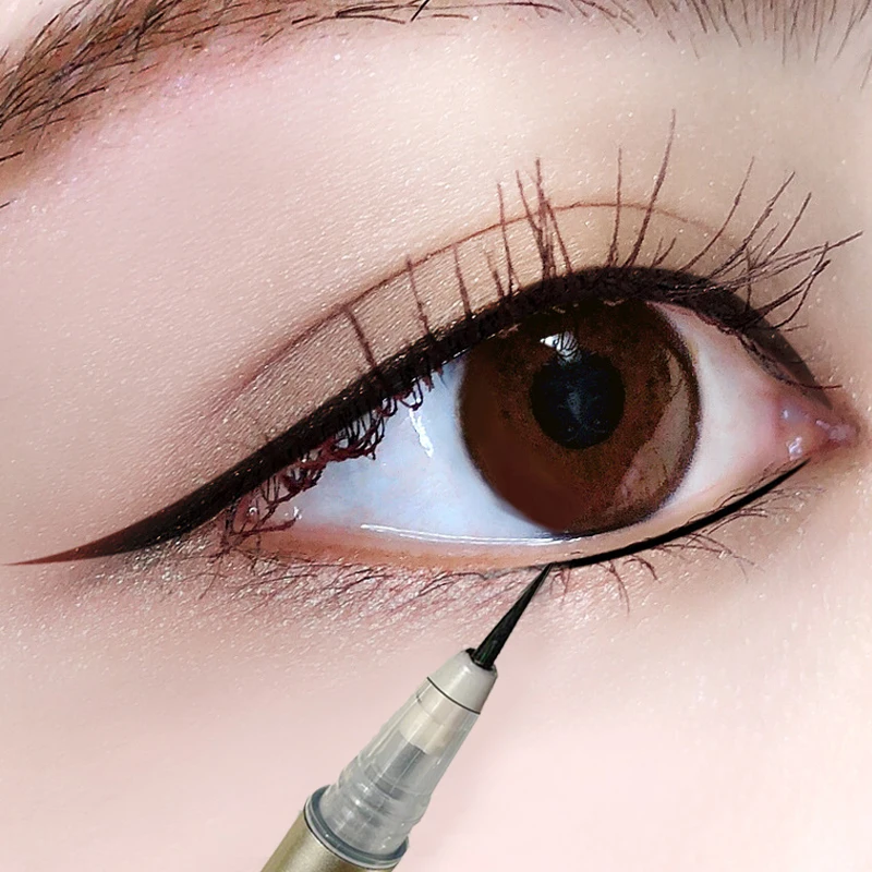 

Waterproof Ultra-thin Black Liquid Eyeliner Quick Dry Smooth Matte Brown Eye Liner Lasting Natural Eyelashes Pen Makeup Cosmetic