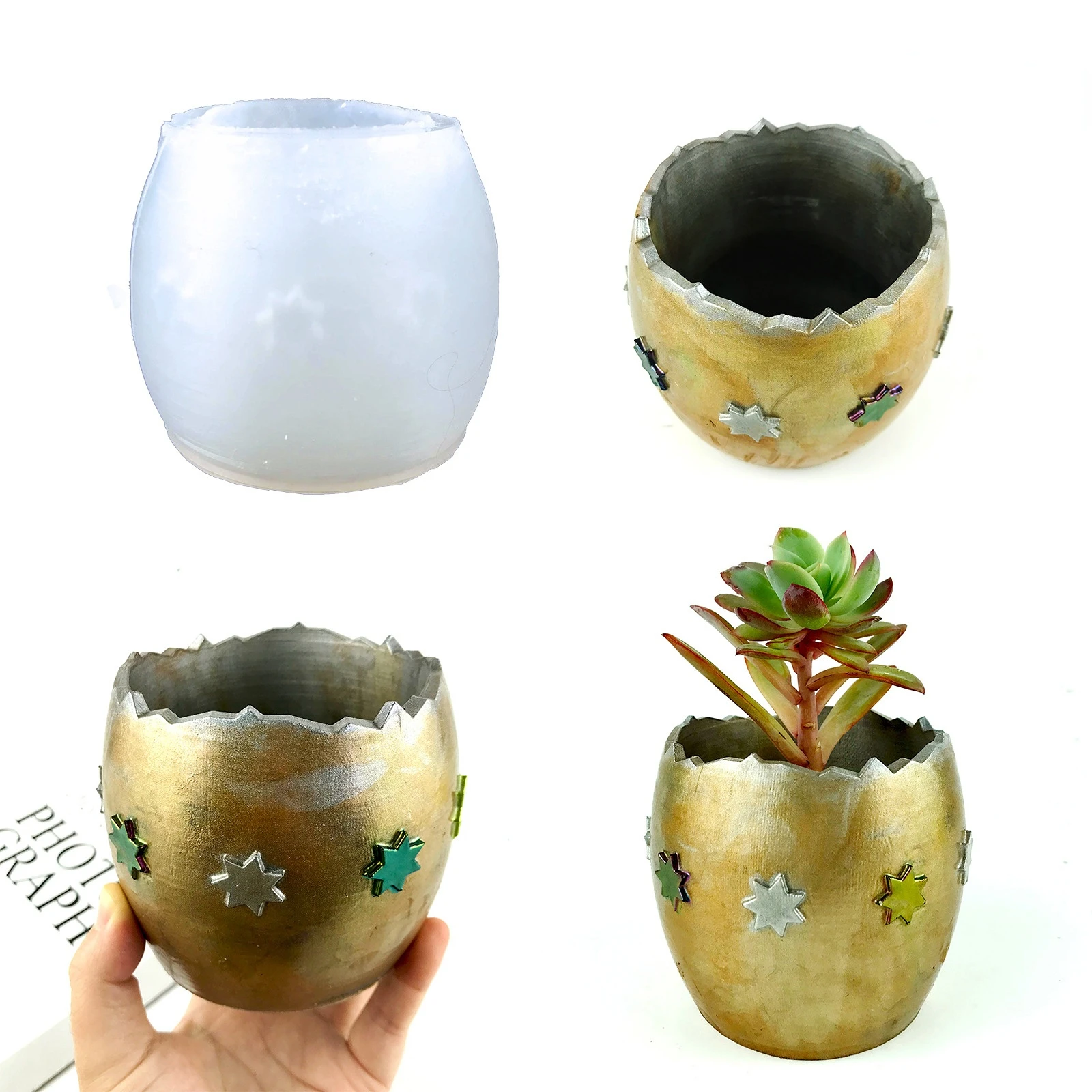 

Форма для цветочного горшка, 3d стерео цветочный горшок, искусственный гипс, цветочный горшок, орнамент, яичный цветочный горшок, силиконовая форма