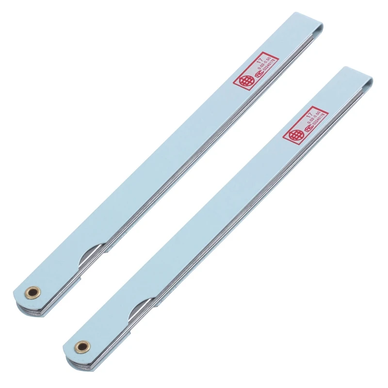 

Retail 2X 200Mm Long 17 Leaves 0.02Mm-1.0Mm Gap Thick Measure Feeler Gauge Gage