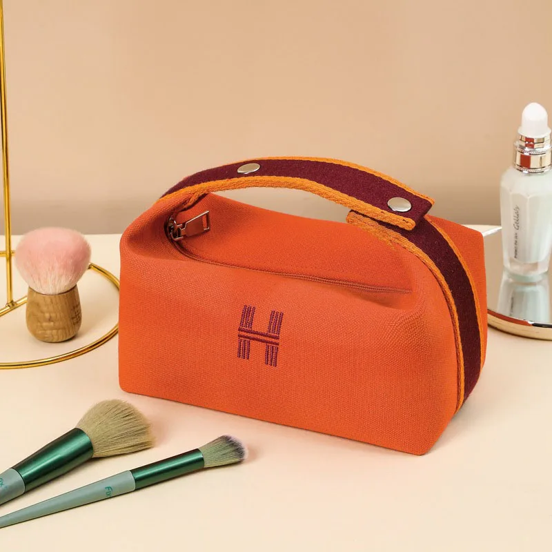 

Fashion Waterproof Canvas Cosmetic Bag Large Capacity Women's Make Up Storage Pouch Travel Portable Organizer Toiletry Bag
