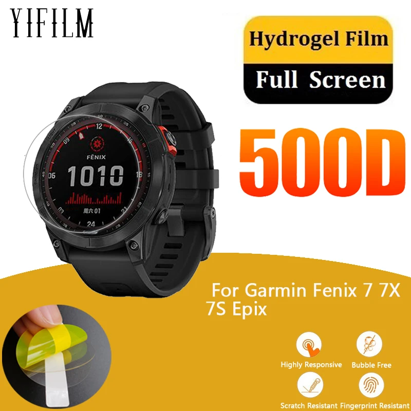 

3Pcs Soft Clear TPU Film For Garmin Fenix 7 7X 7S Epix Smart Watch Anti-Scratch Full Screen Protective Hydrogel Film Not Glass