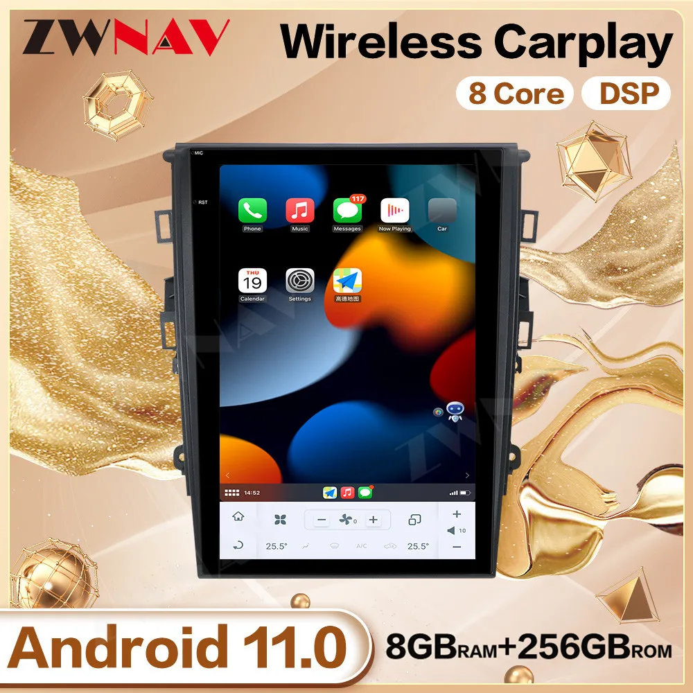 

Carplay 256G экран Tesla Android мультимедийный плеер для Ford Mondeo Fusion MK5 2013 + GPS-навигация аудио Радио стерео головное устройство