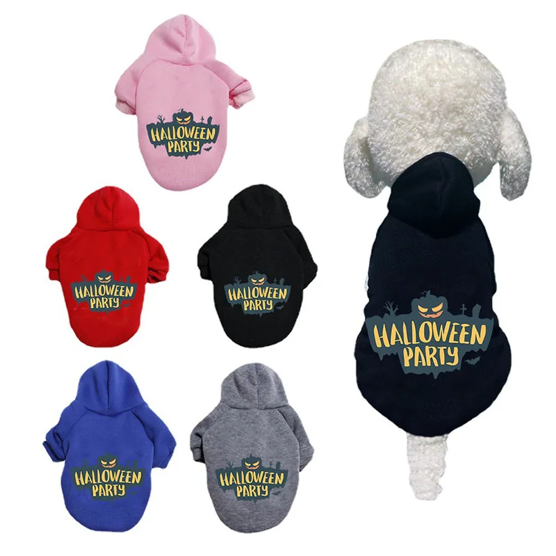 Trendy Brand Halloween Pet Clothes Dog Sweater Dog Hoodie for Small Big Dogs Fall Winter New Labrador Thicken Warm Dog Coat