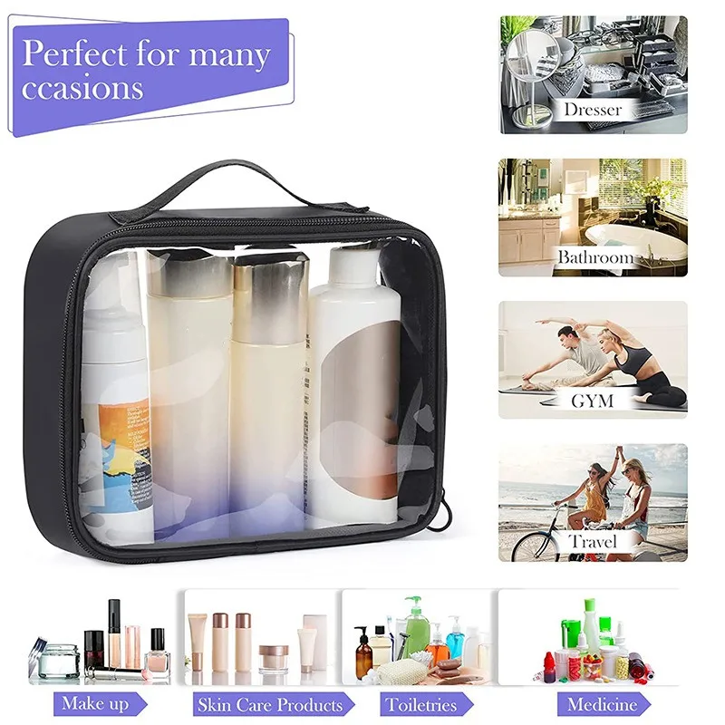 

Women Portable Travel Wash Bag Female Transparent Waterproof Makeup Storage Bag Large Capacity Cosmetic Organizer Beauty Case