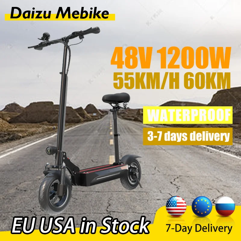

Daizu Mebike X500 Electric Scooter 55-60KM E Scooters 55KM/H Foldable Scooter Electric 1200w 48v 13AH for Adult