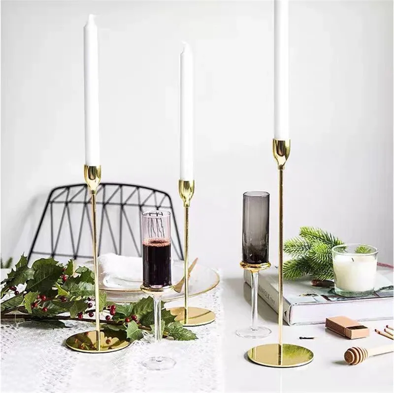 S Wedding Party Vintage Metal Candlestick Christmas Candle Holders Nordic Home Decor 2023