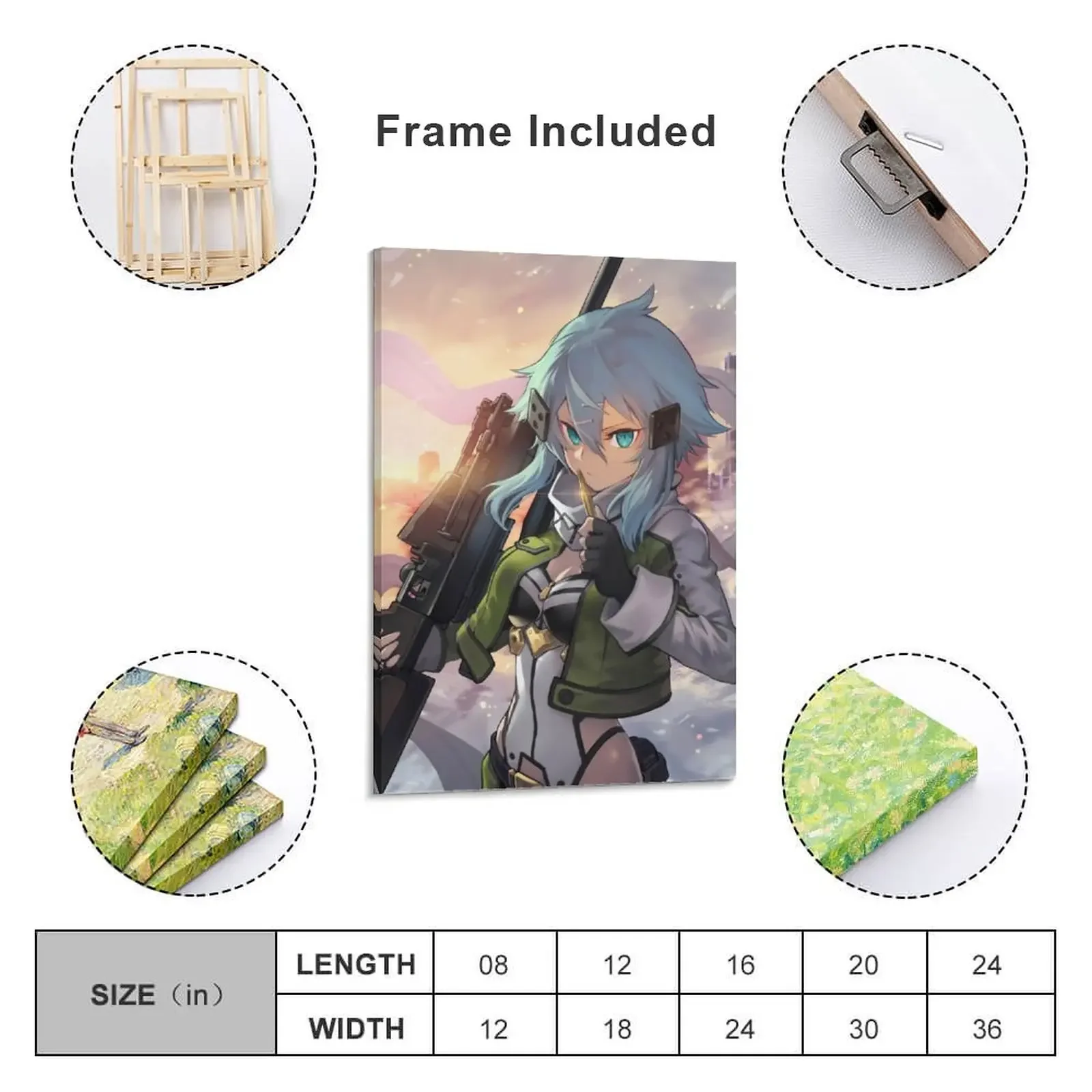 Если меч искусство онлайн аниме Waifu Холст Картина настенное украшение живопись