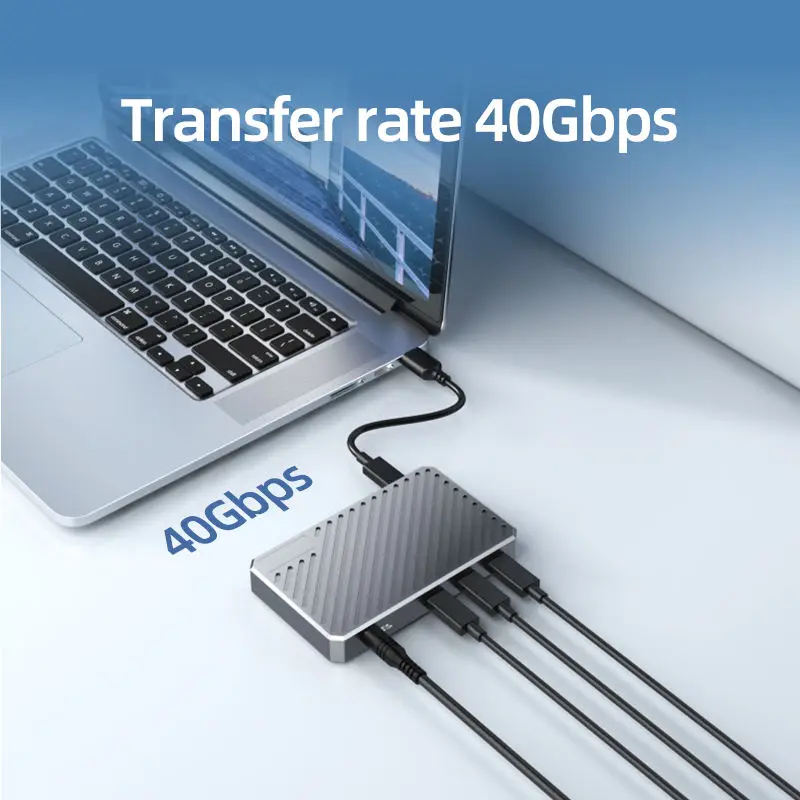 4-в-1 USB4.0-концентратор Thunderbolt 3 с ультрафункциями 40 Гбит/с быстрая скорость