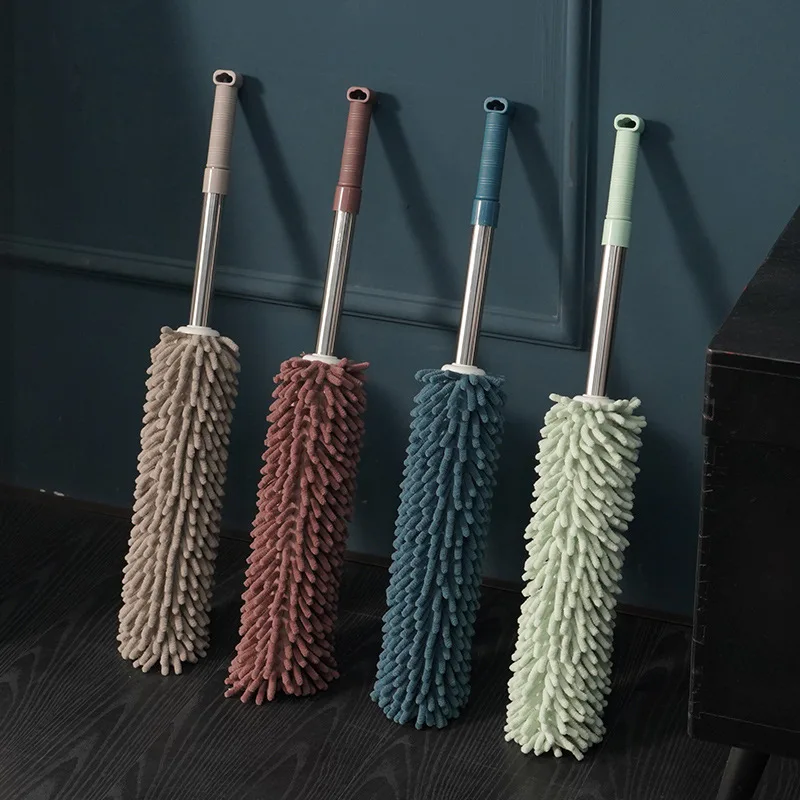 

100cm Adjustable Telescopic Chenille Duster Brush Feather Dust Cleaner Car Furniture Gap Cleaning Brush Dust Removal Tool