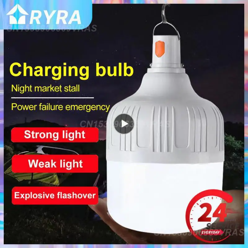 

Camping Light Emergency Lights Outdoor USB Rechargeable LED Bulb Lamp For Fishing Camping PatioPorch Garden Lighting Lantern