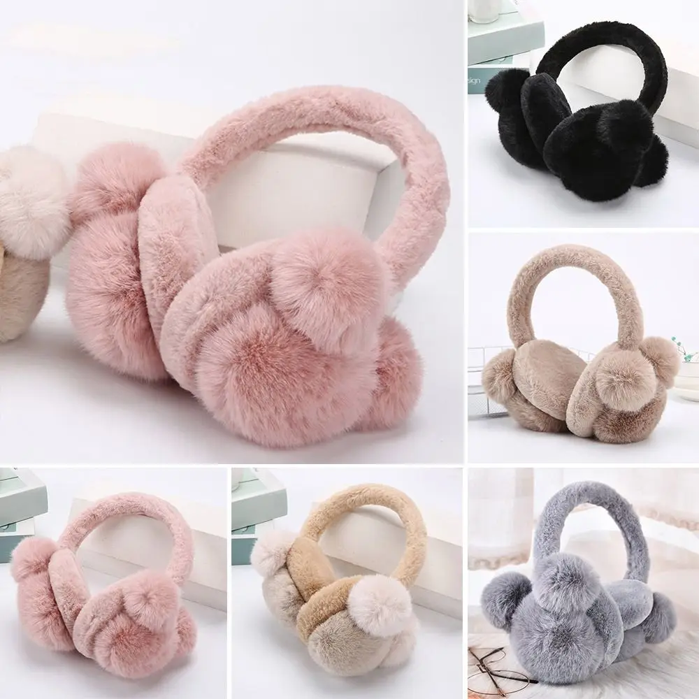 

Men Women Soft Cosy Fluffy Plush Ear Warmer Ear Muffs Warm Earflaps