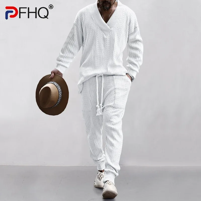 PFHQ Новые мужские повседневные брюки с v-образным вырезом универсальная