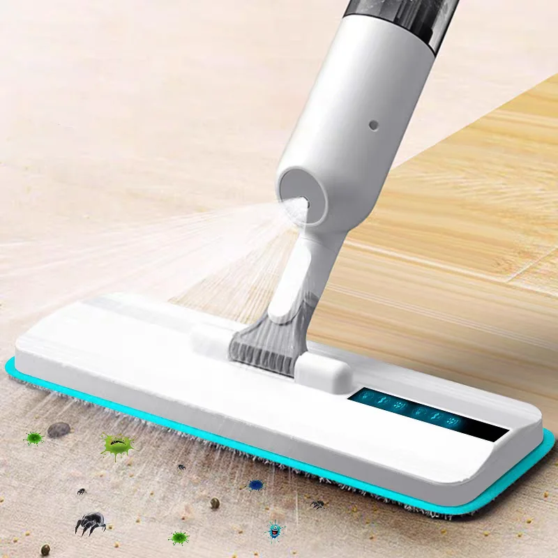 

Spray Flat Mops For Hardwood Floors Household Cleaning Tools 360 Degree Rotating Lazy Mops With Disinfectant Water Bottle