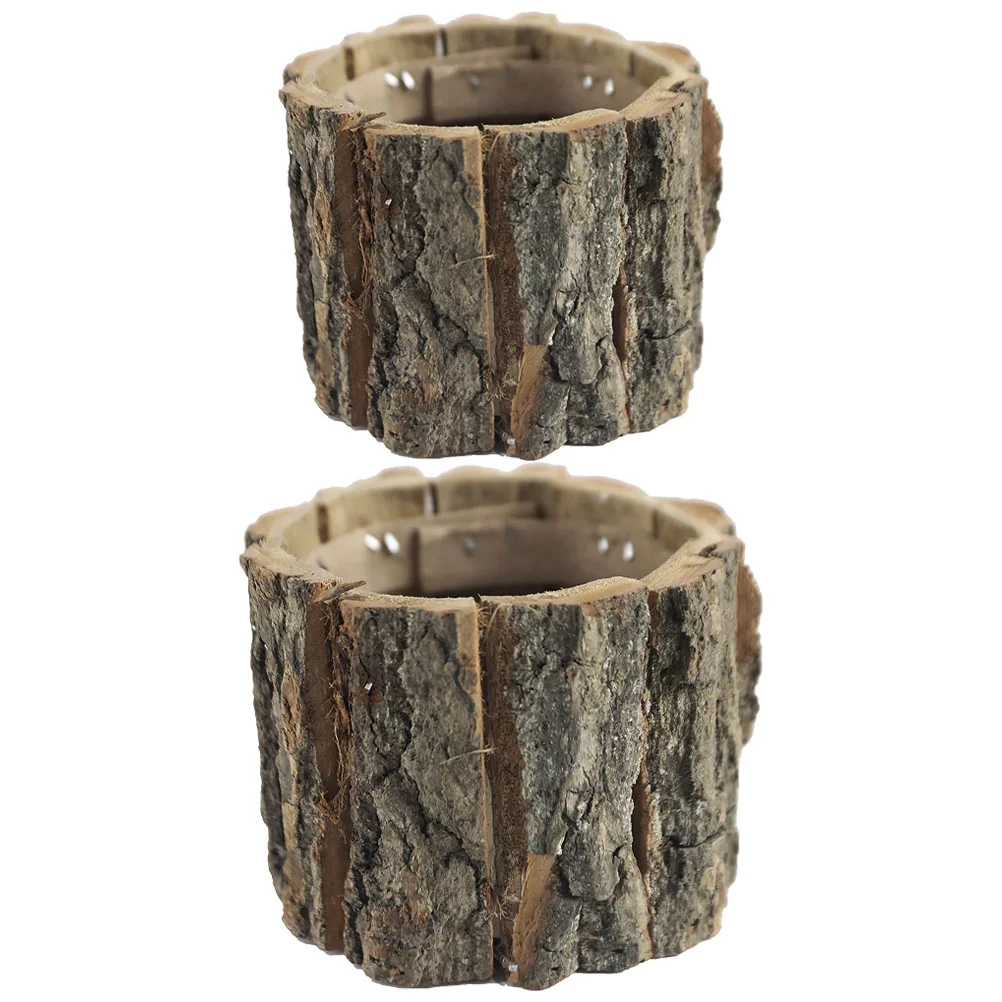

Pot Pots Stump Planter Succulent Flower Ceramic Plantconcrete Wooden Mini Bonsai Tree Trunk Planters Flowerpot Container
