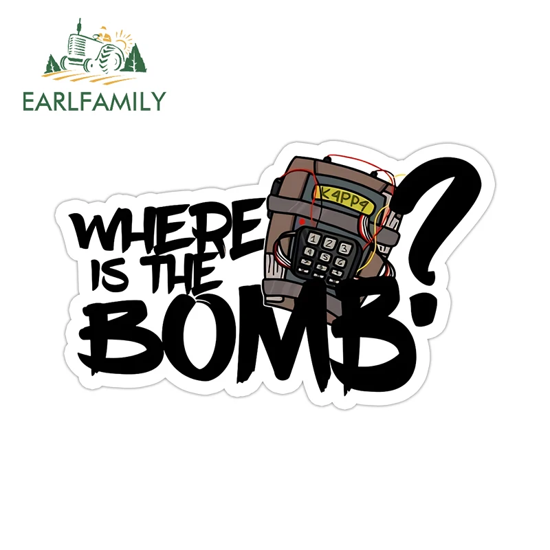 

EARLFAMILY для привлекательных автомобильных наклеек на тему Cs Go, крутые наклейки «Где бомба», крутые модные автомобильные аксессуары Para Auto