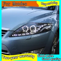 car styling for ford mondeo led headlight new mondeo 2007 2012 drl h7 d2h hid option angel eye bi xenon beam car assembly