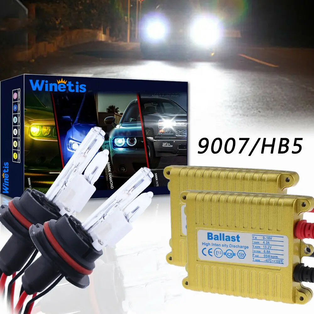 

55W Hid 9007 Halogen Hi-Lo Bulbs Headlight For Mitsubishi Galant 2004-2012 6000K