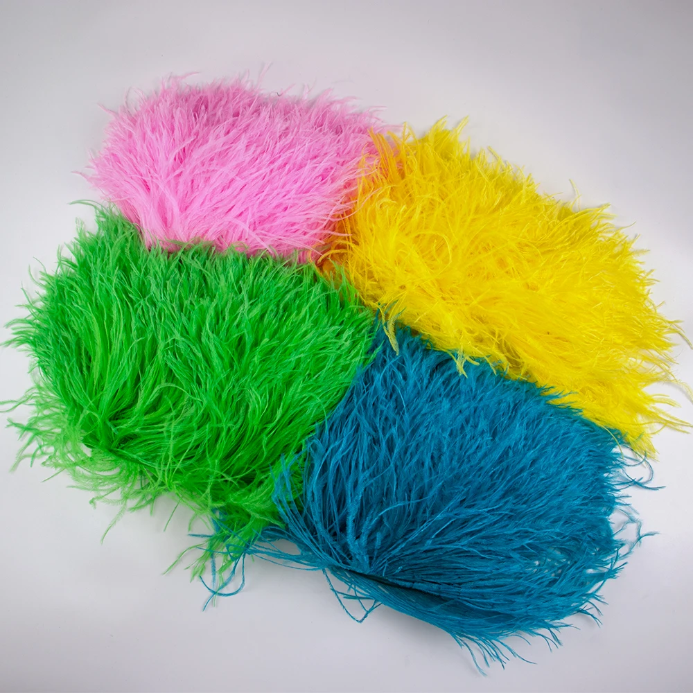 

Wholesale 5meter High Quality Ostrich Feathers Trim Fringe 4-6inch Leather Pink Feather Ribbon for Sewing Creative Skirt Crafts