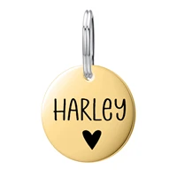 dog tag personalized pet puppy id tag engraving custom dog collar accessories custom address name tag