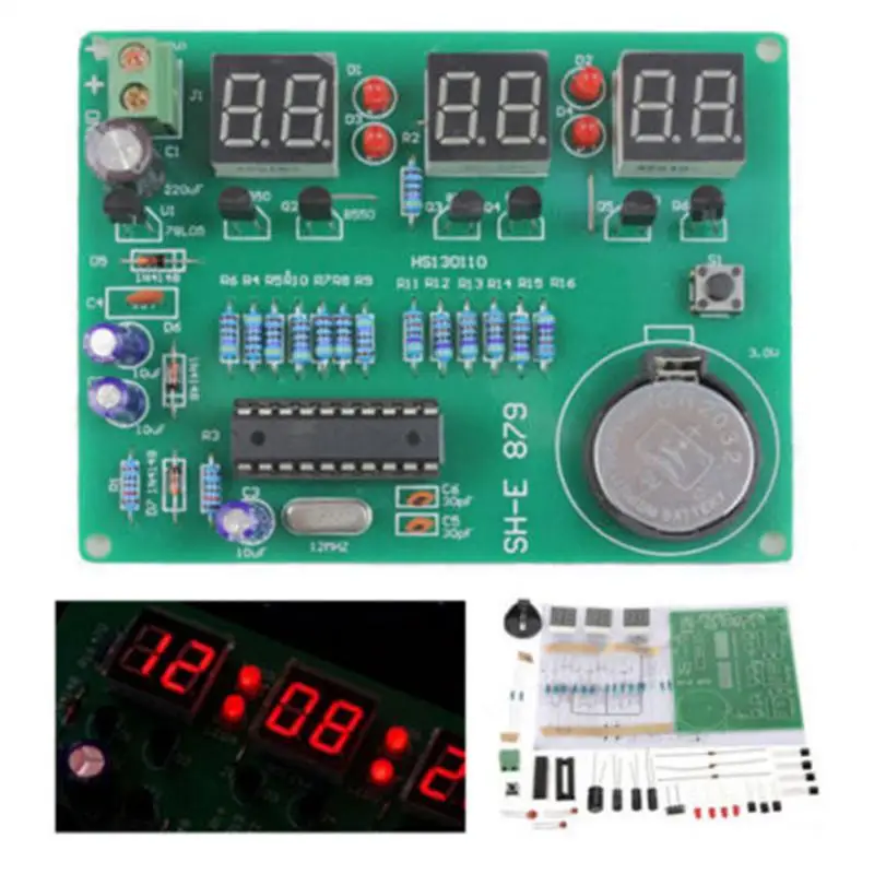 Kit Module AT89C2051 6 Digital LED Display Module Electronic Clock Parts Components Car Electronics Accessories Kits