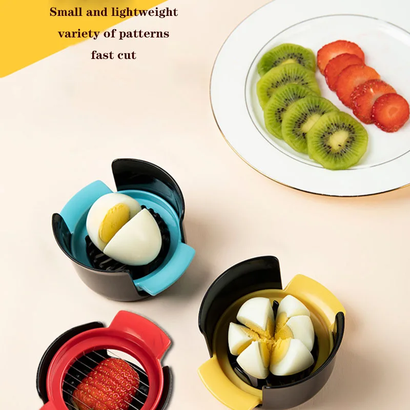 

Egg Slicer Household Cut Eggs Cooked Egg Cutter 3 in 1 Fruit Cut Flap Creative Tools Bento Cut Flower Shaper Kitchen Accessories