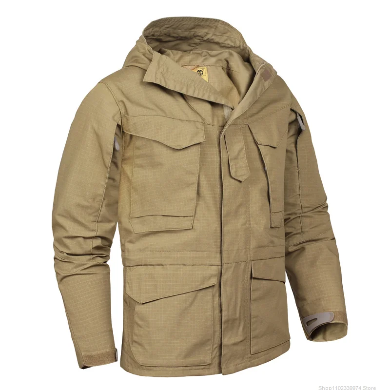 

M65 Military Jacket Windbreaker Tactical Army Waterproof Hoodie Flight Pilot Jackets Men Multi-pocket Casual Camo Coat Clothing