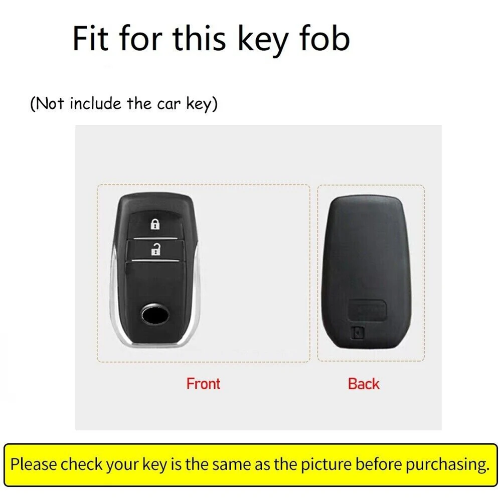 

Parts Key Cover Leather Remote Key Fob Case Replacement Accessories Black For Camry Hilux For RAV4 Fortuner 86