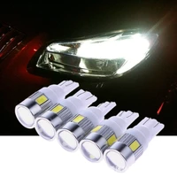 10pcs new car t10 5630 6smd with heat dissipation aluminum parts super bright led width light with lens