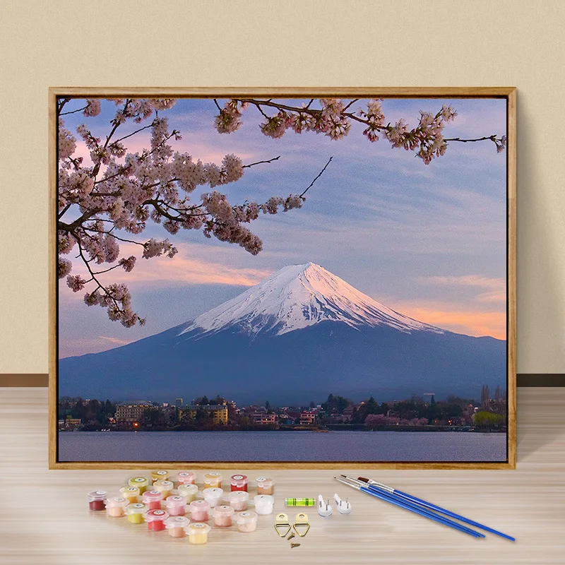 

99019Ann-Tulip diy Цифровая масляная живопись, картина маслом, акриловая Цветочная живопись, взрыв, ручная работа, пейзаж, живопись