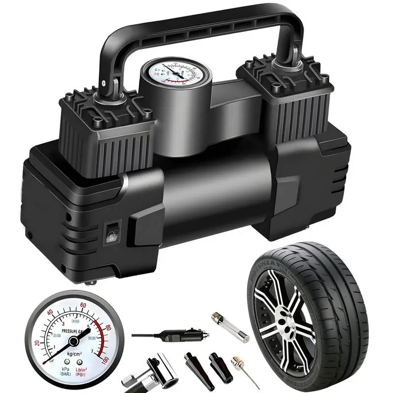 Tire Inflator 150 Psi 12v Dc Car Tire Pumps With Digital Pressure Gauge Emergency Flashlight Auto Bright