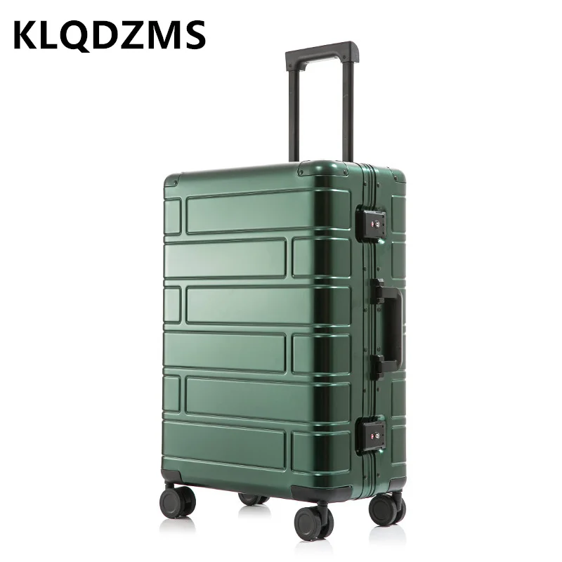 KLQDZMS All aluminum Alloy Luggage Female Trolley Case Universal Wheel 20 Inch Metal Male 24 Inch Password Boarding Suitcase