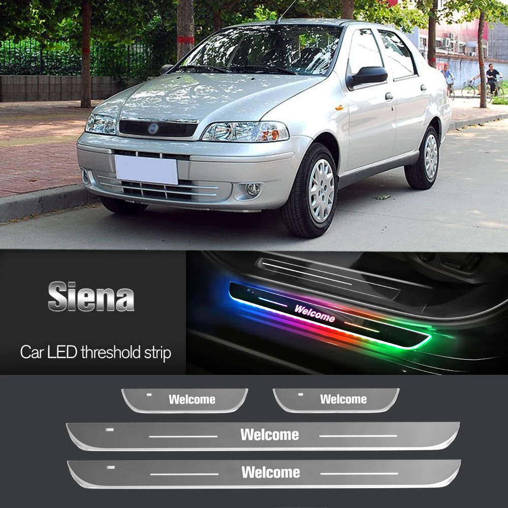 Автомобильный порог для Fiat Siena 2002-2006 2003 2004 2005 индивидуальный логотип светодиодный