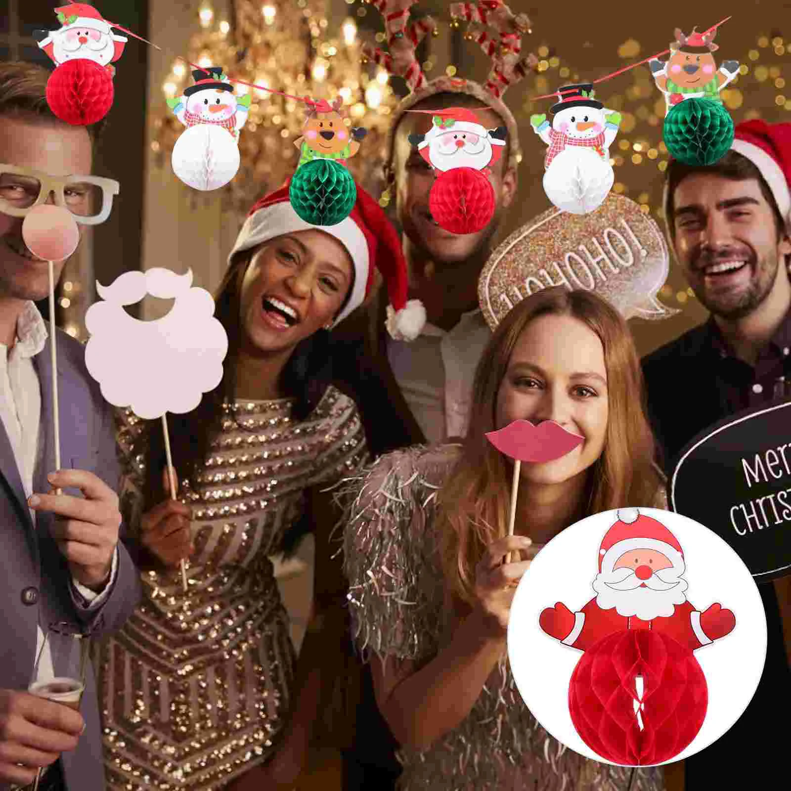 

Party Christmas Decorations Honeycomb Hangingswirl Decoration Ceiling Holiday Favors Supplies Decortree