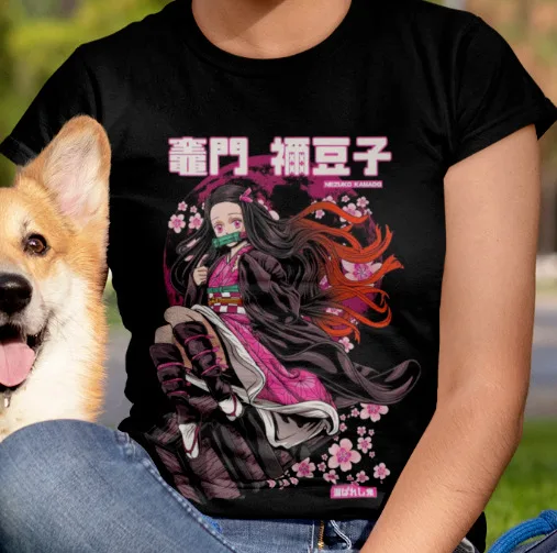 Футболка Nezuko с изображением рассекающего демонов аниме футболка Tanjiro KNY Doma Манга