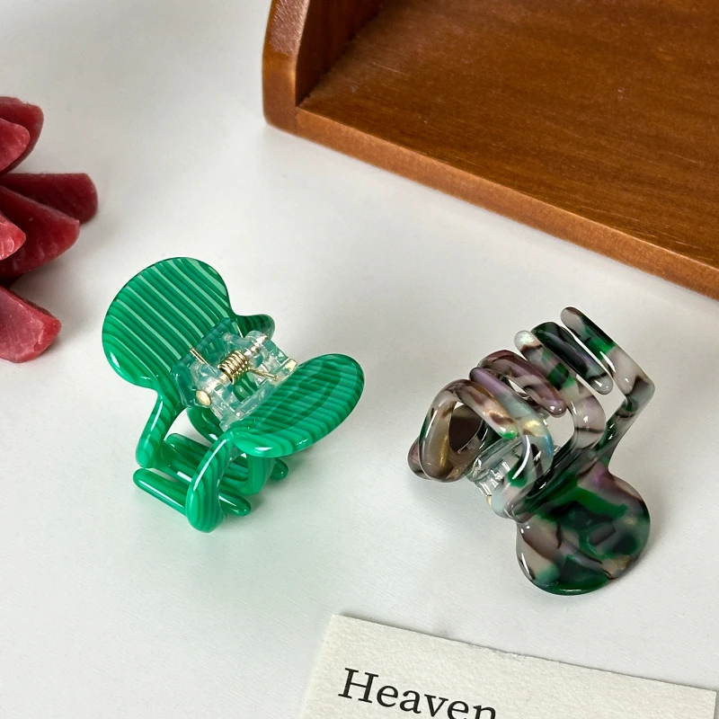 Ретро ацетатные заколки для волос Сладкие маленькие Крабовый зажим Заколки